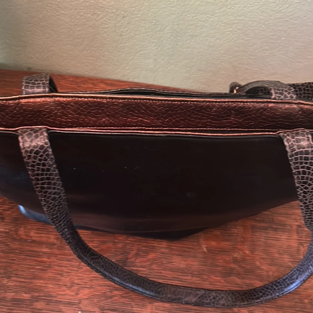 Susan Gail Black/Metallic Leather and Multi Textured Vintage Leather Bag - Picture 7 of 14